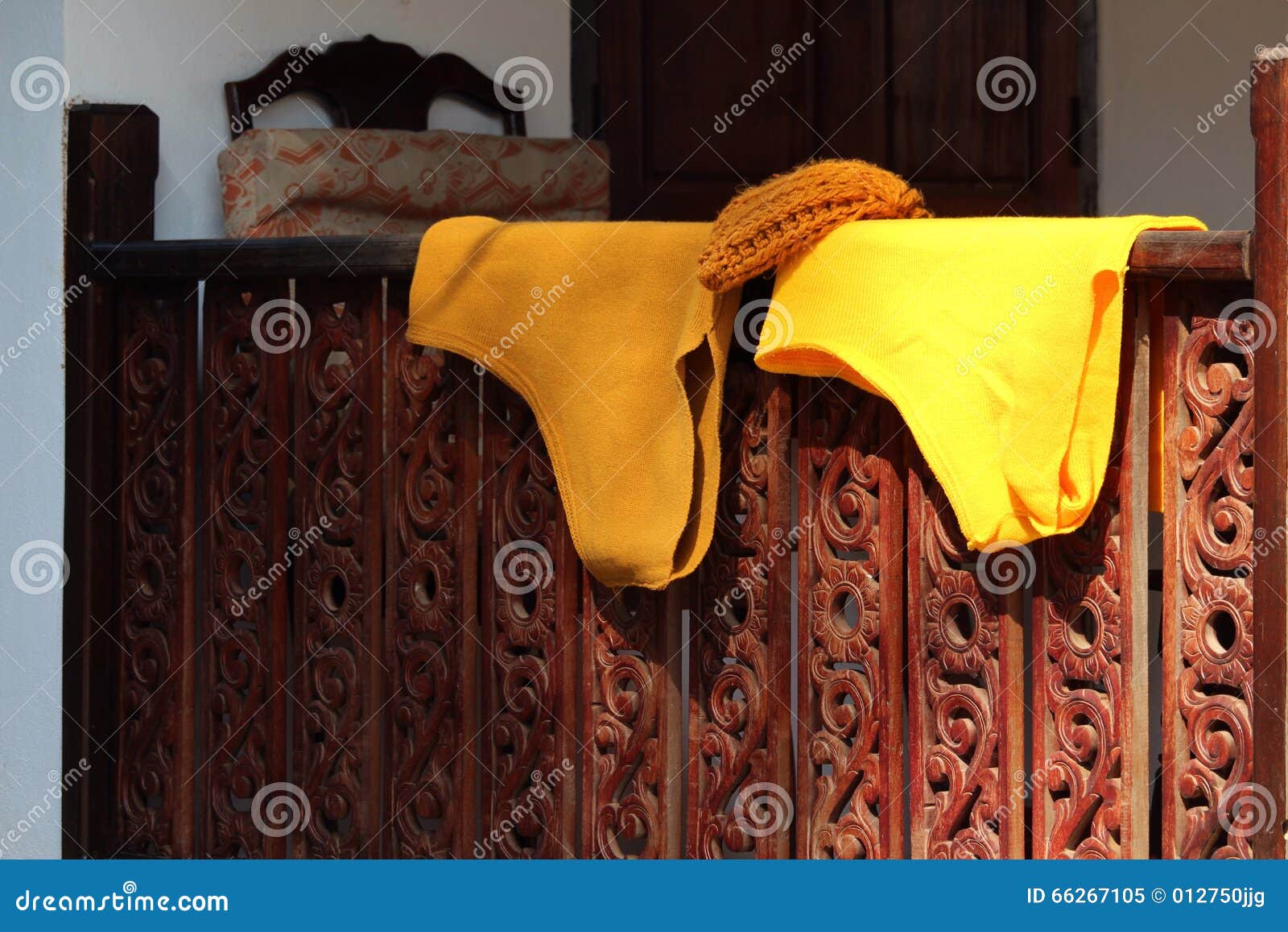 Monk Undergarments Luang Prabang Laos Stock Image Image of prabang