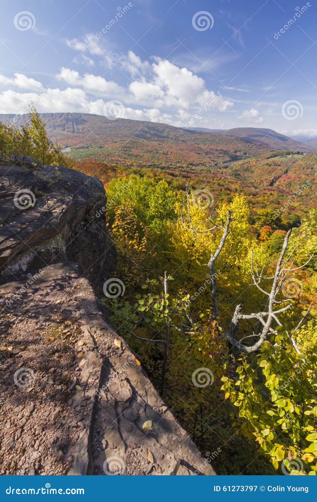 monka hill ledge autumn view