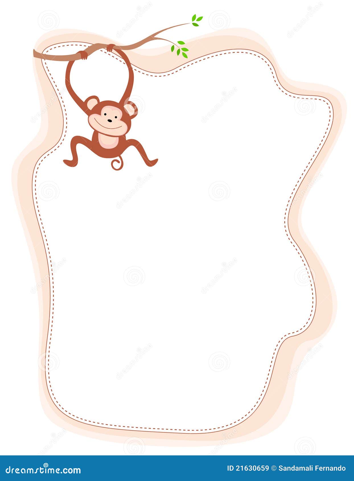 Monkey stock vector. Illustration of animal, cartoon - 21630659