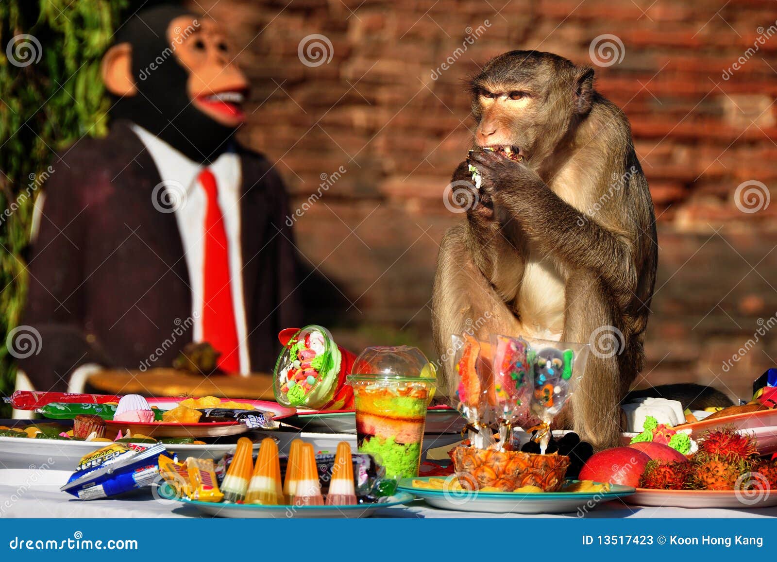 Monkey Buffet Festival in Lopburi, Thailand Stock Image - Image of buffet,  festival: 13517423