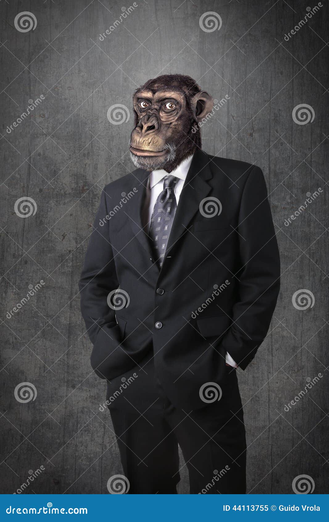 monkey businessman