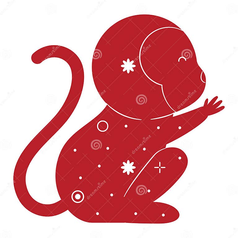 Monkey chinese zodiac stock vector. Illustration of festive 263629682(04)