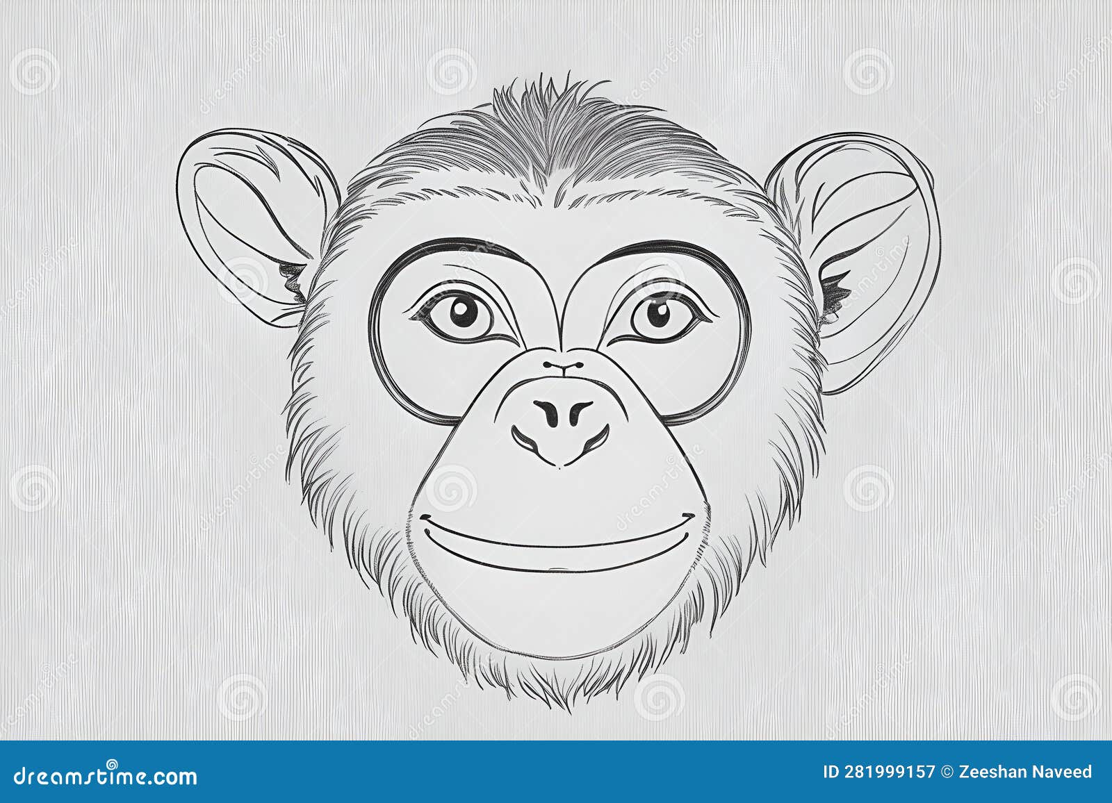 Monkey Drawing  How To Draw A Monkey Step By Step