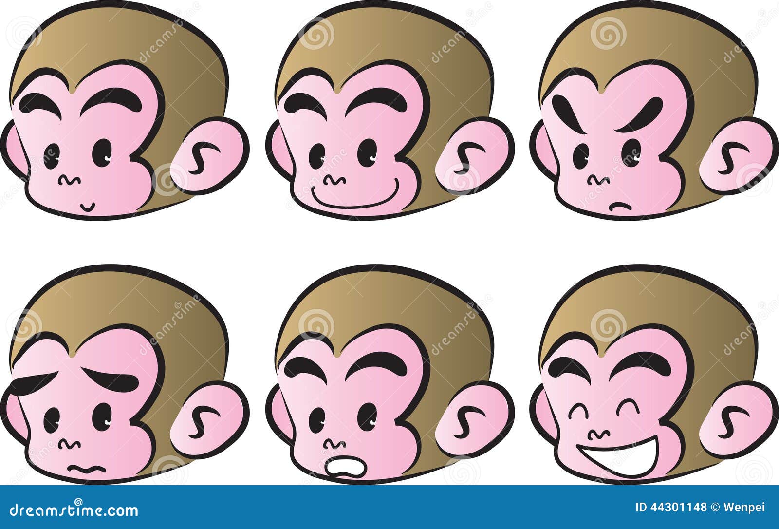 Monkey face stock illustration. Illustration of happy - 44301148 Monkey face stock illustration. Illustration of happy - 44301148