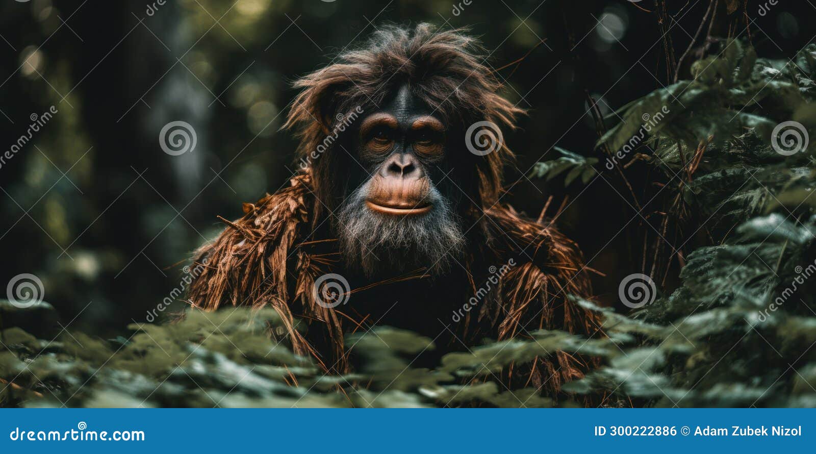 A monkey in a fur coat stock illustration. Illustration of brown ...