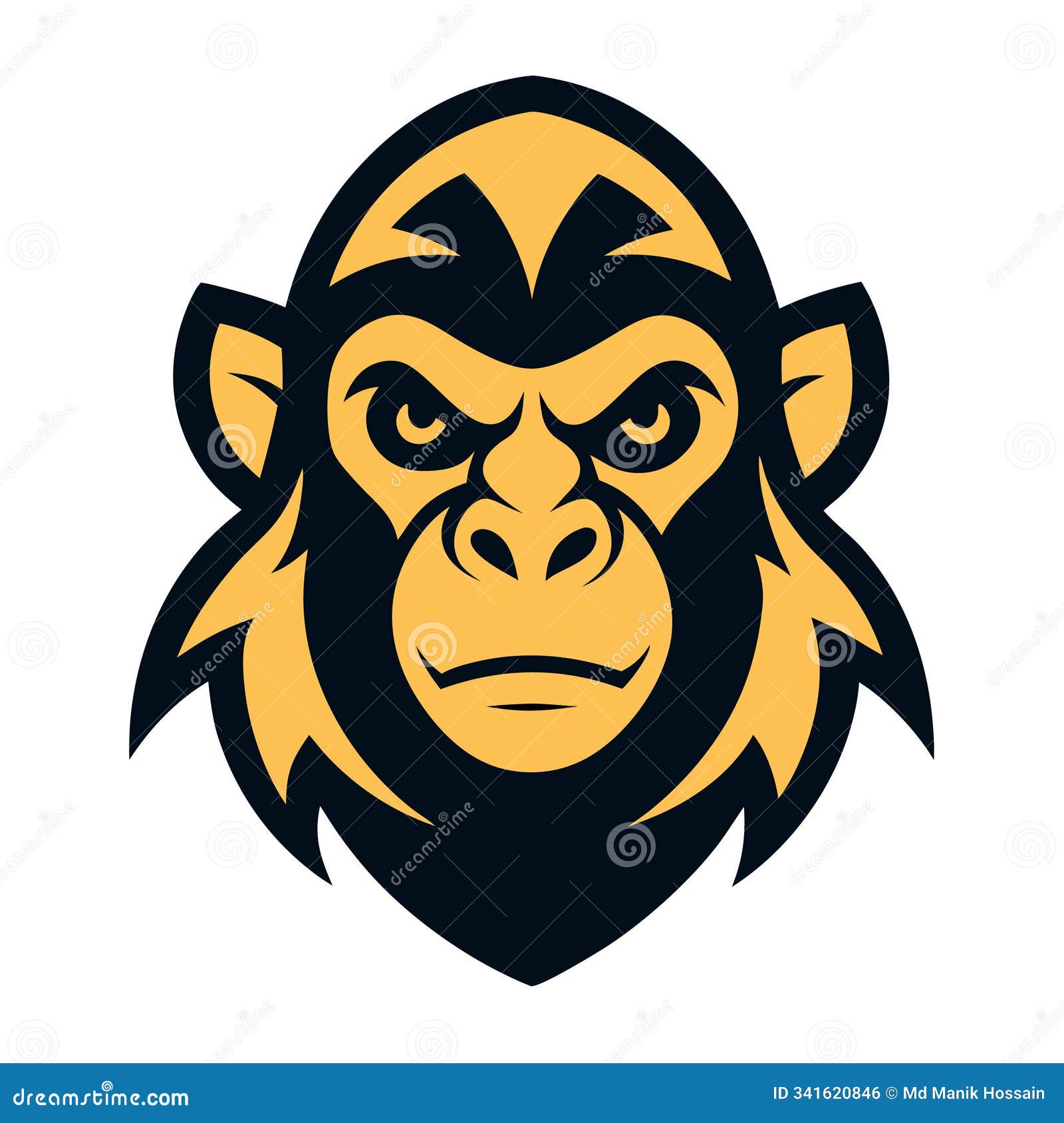 a monkey mascot logo features a playful and energetic depiction of a monkey