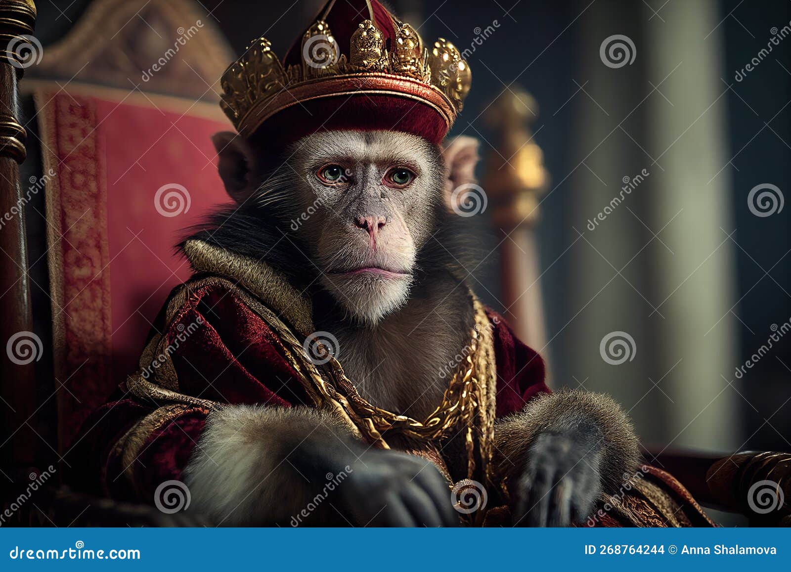 King of a rat in royal robe and crown on throne. AI generative illustration  22972663 Stock Photo at Vecteezy