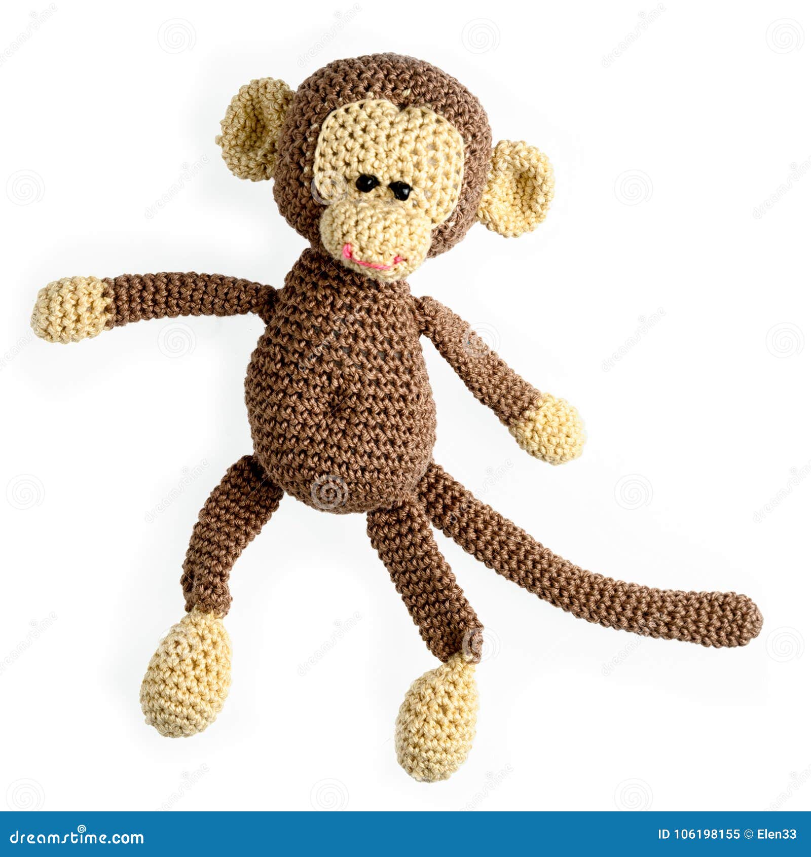 white plush monkey
