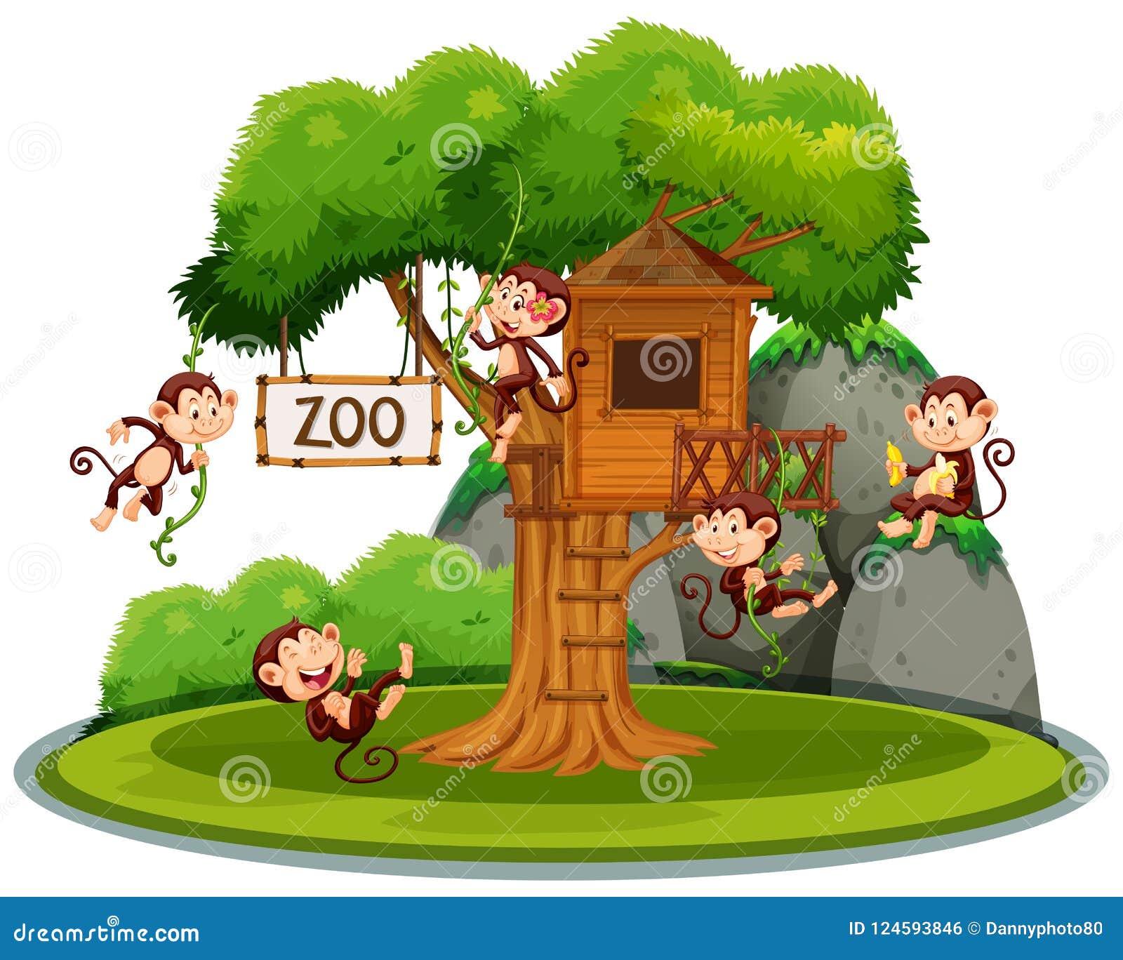 monkey in the zoo cartoon