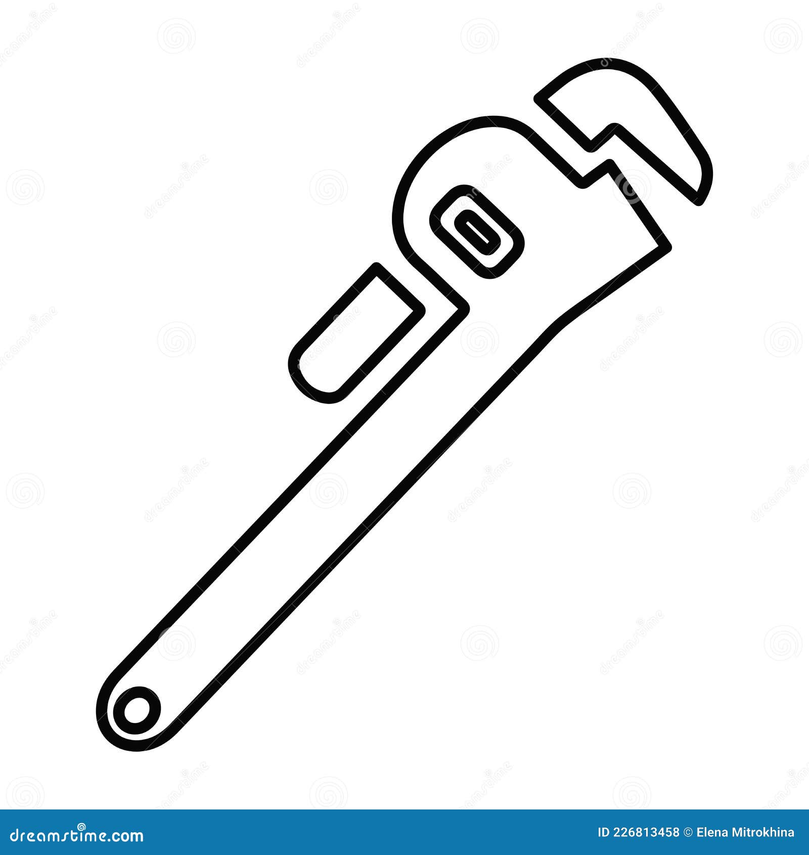The Monkey Wrench Icon. a Spanner is a Tool for Rotating Nuts, Bolts