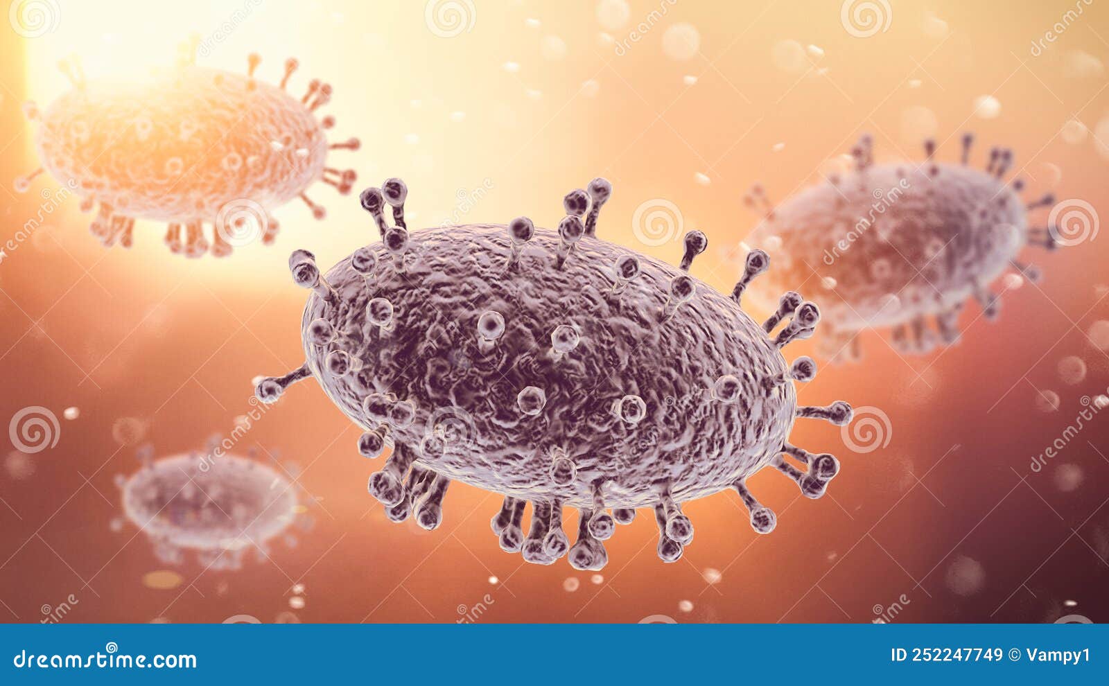 Monkeypox, Smallpox. Virus Seen Under the Microscope. Public Health Emergency. Spread of the