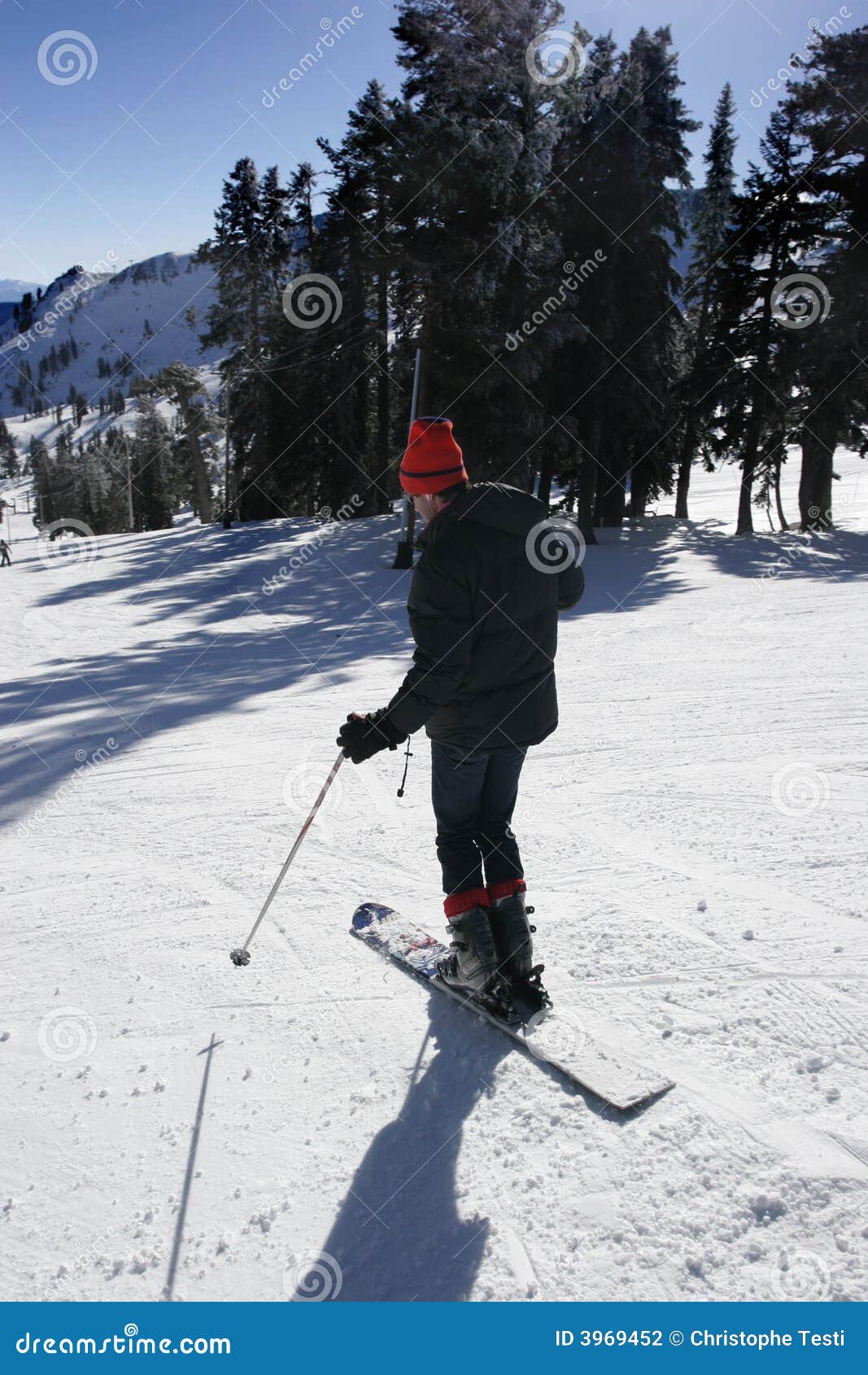 Mono Ski stock photo. Image of mono, girl, blue, gloves - 3969452