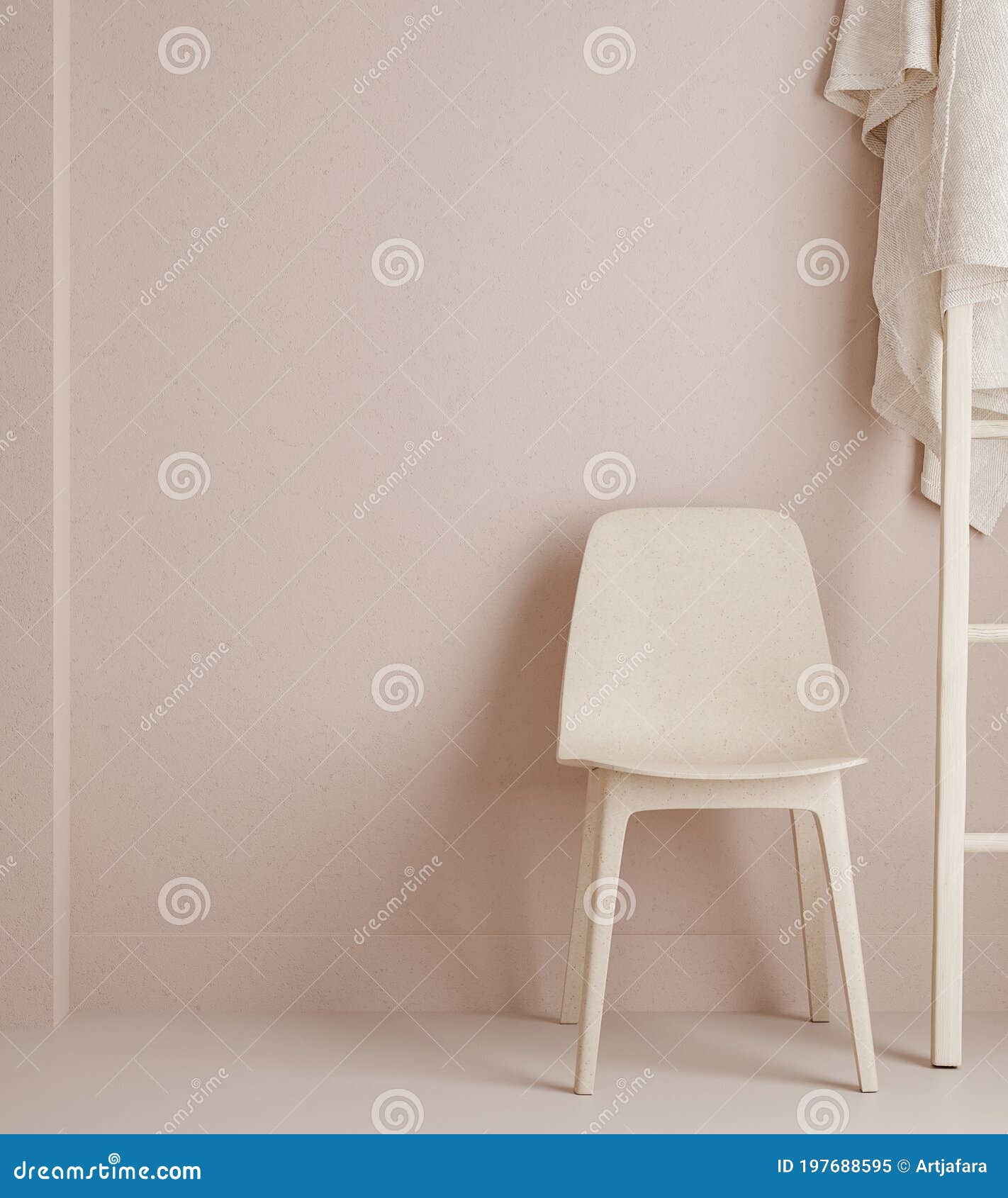 monochromatic girls room in pastel pink colors