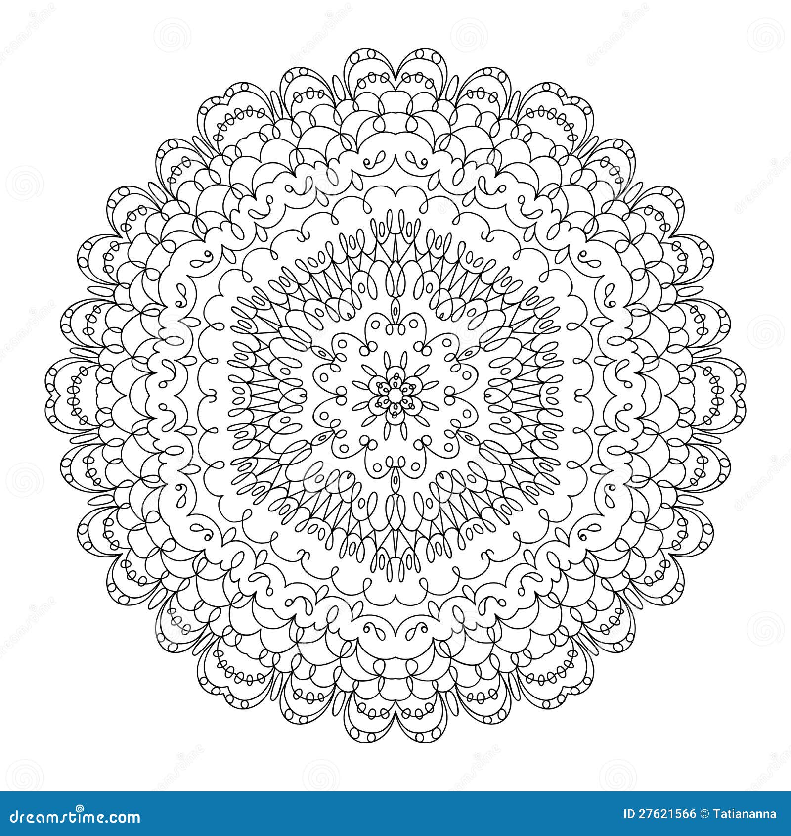 Monochrome Black And White Lace Ornament Vector Royalty Free Stock