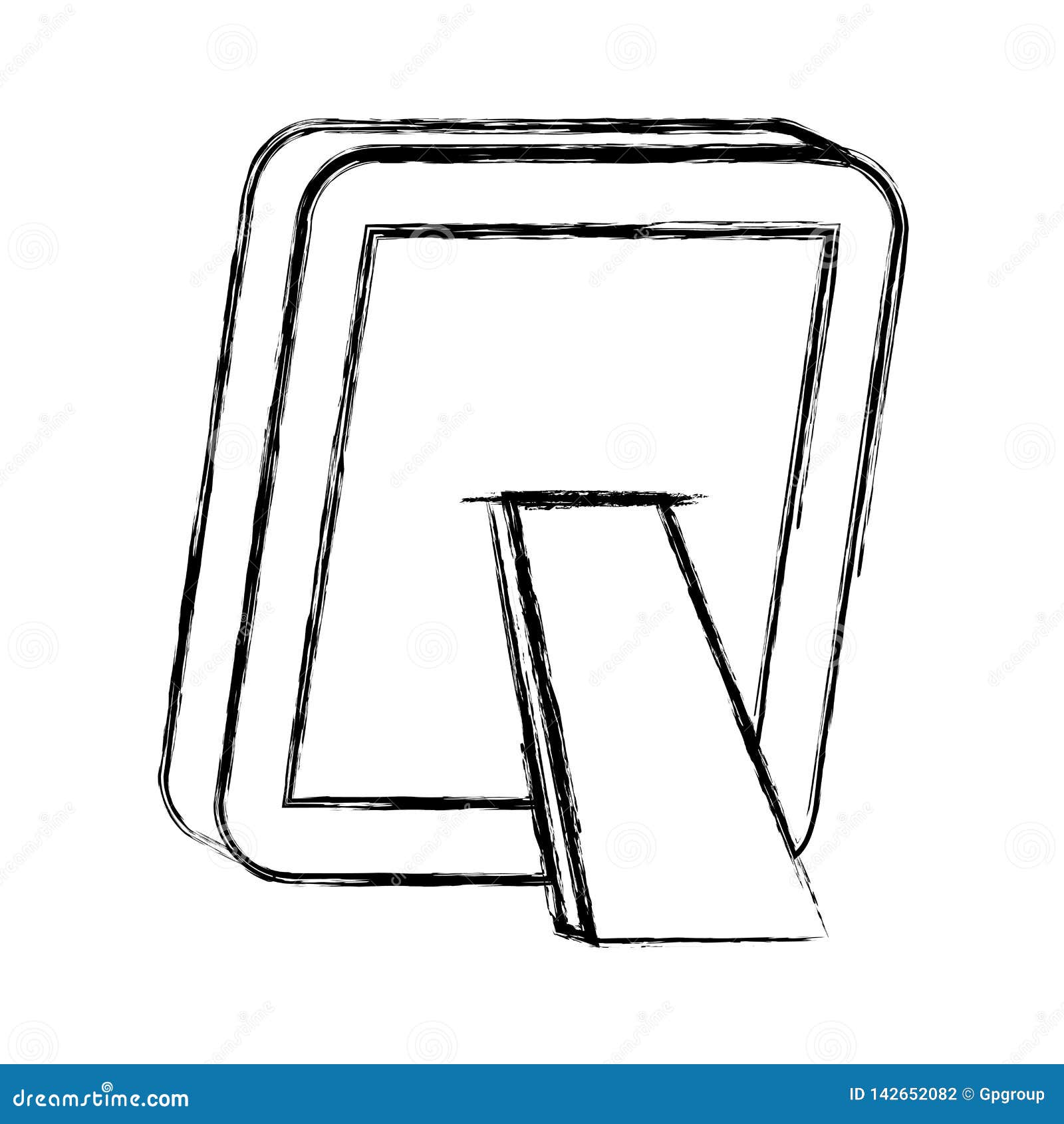 Download Monochrome Blurred Silhouette Of Photo Frame Back Side ...
