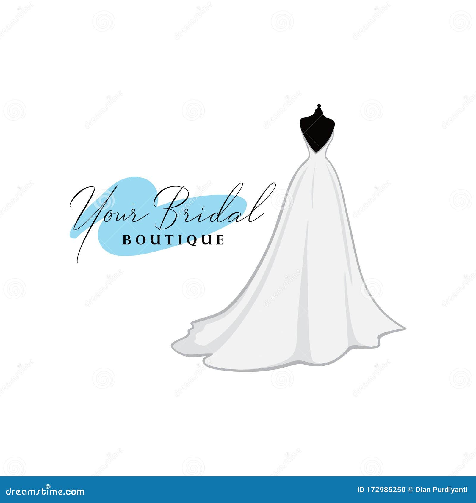 Monochrome Bridal Dress Boutique Logo Ideas Fashion Beautiful Bride Vector Design Stock Vector Illustration Of Business Fashion