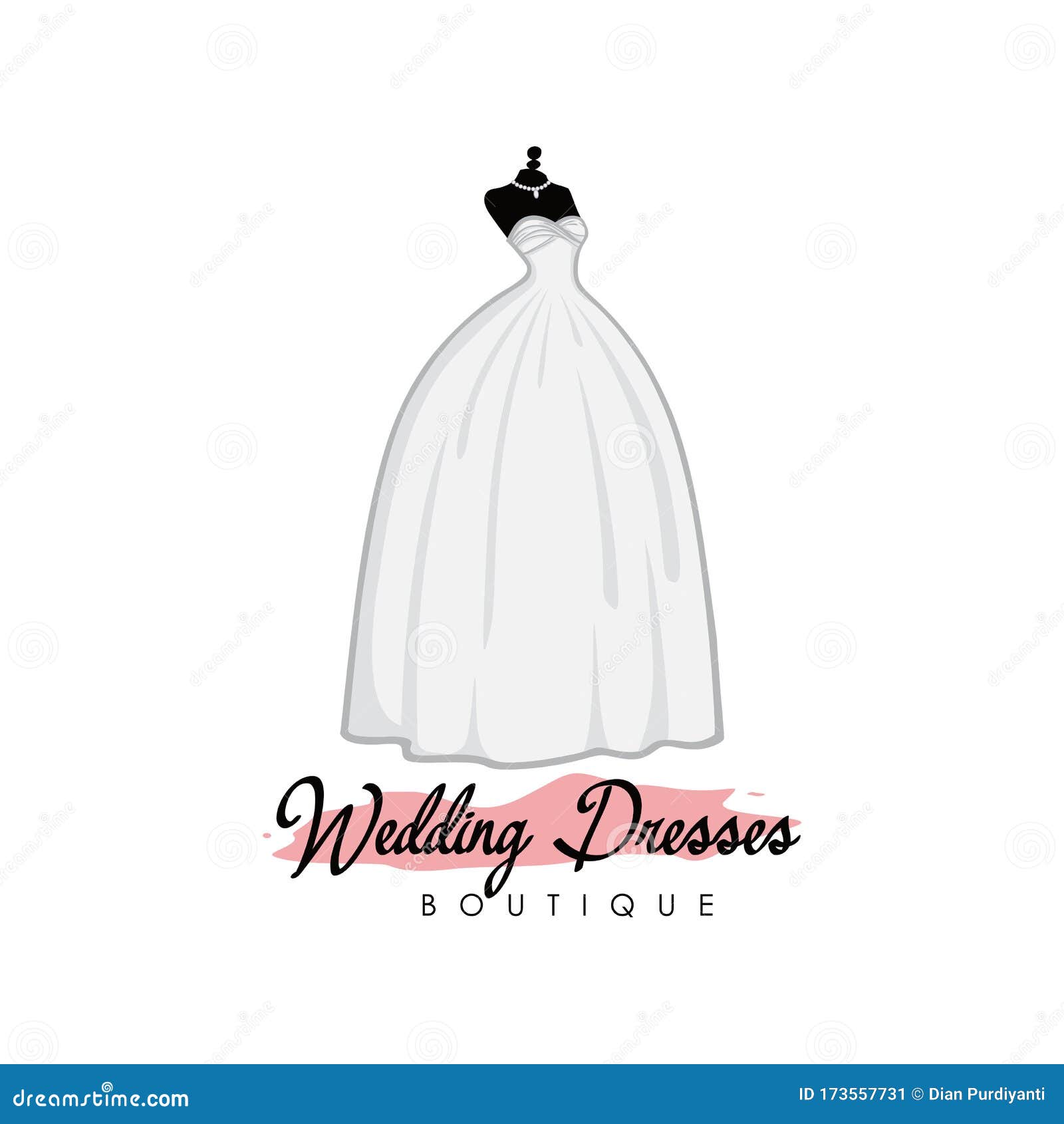 Monochrome Bridal Dress Boutique Logo Ideas Fashion Beautiful Bride Vector Design Stock Vector Illustration Of Business Elegance