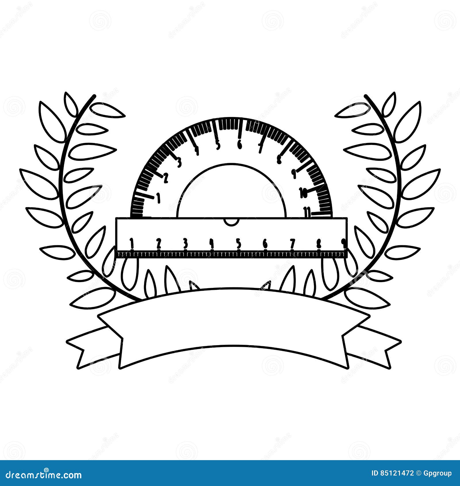 transporter ruler for drawing icon vector illustration Stock Vector