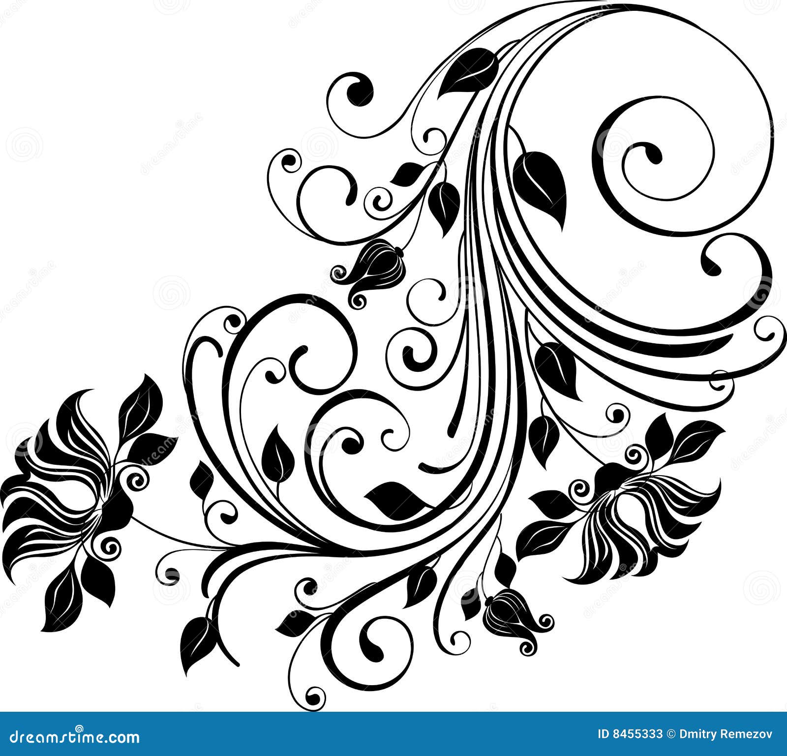 Monochrome Floral Ornament Stock Photos - Image: 8455333 Monochrome Floral Ornament Stock Photos - Image: 8455333