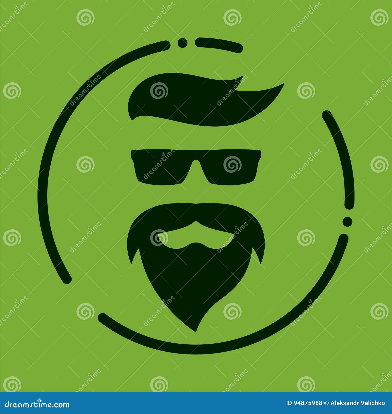 Businessman Icon Image, Male Avatar Profile Vector with Glasses and Beard  Hairstyle Stock Vector - Illustration of avatar, male: 179728610