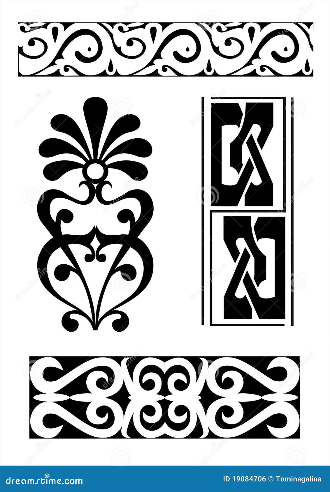 Monochrome ornament stock vector. Illustration of patterns - 19084706 Monochrome ornament stock vector. Illustration of patterns - 19084706