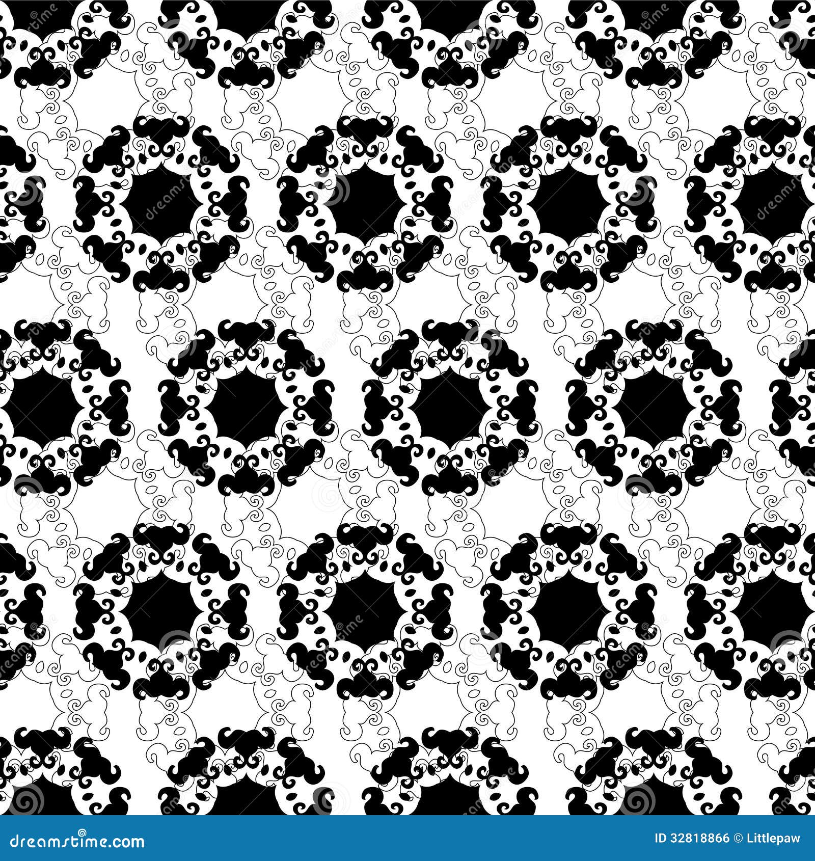 Monochrome Ornament Seamless Pattern Stock Vector - Illustration of Monochrome Ornament Seamless Pattern Stock Vector - Illustration of
