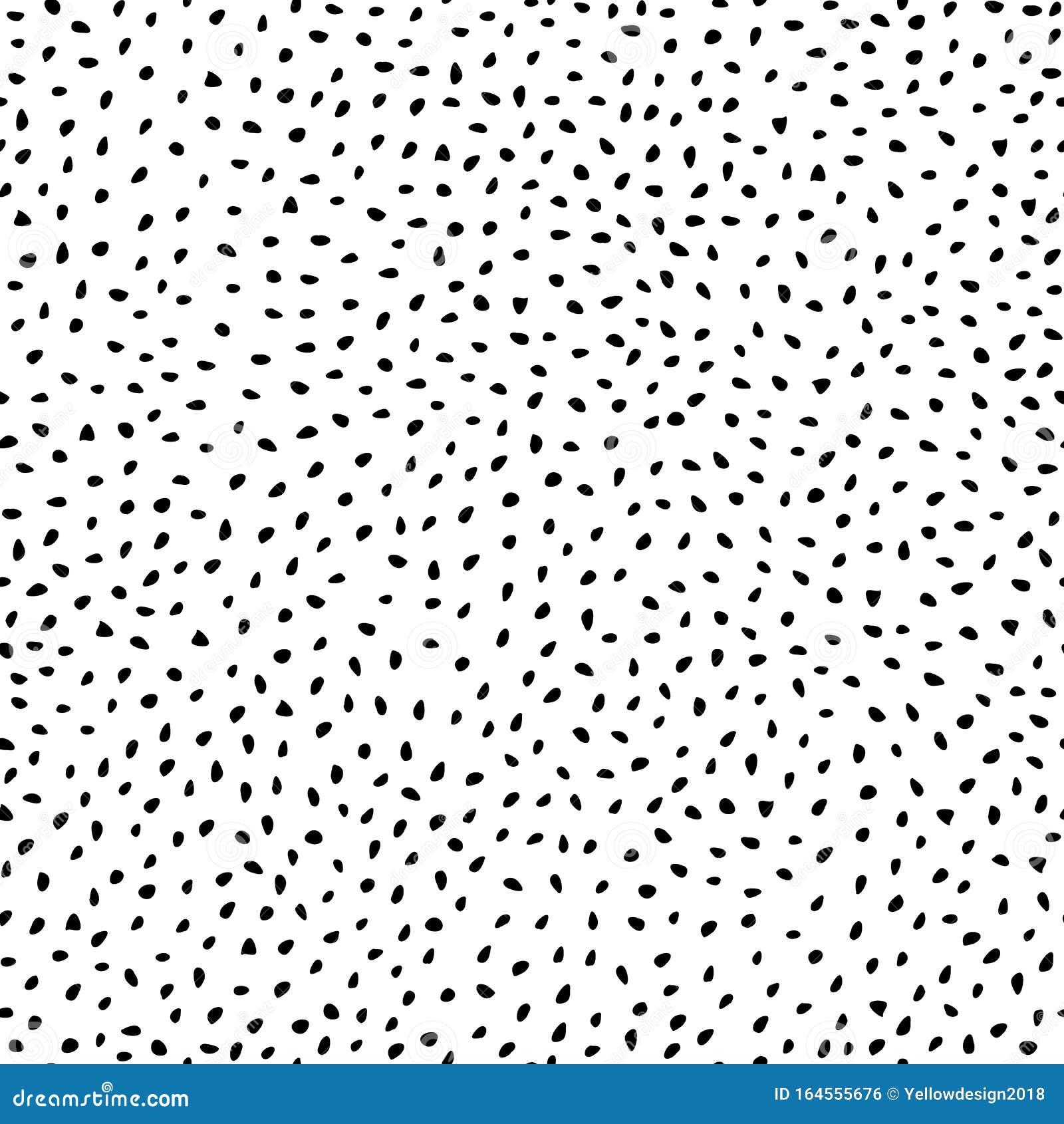 Monochrome Polka Dot Seamless Pattern on White Background. Stock Vector -  Illustration of background, ornament: 164555676