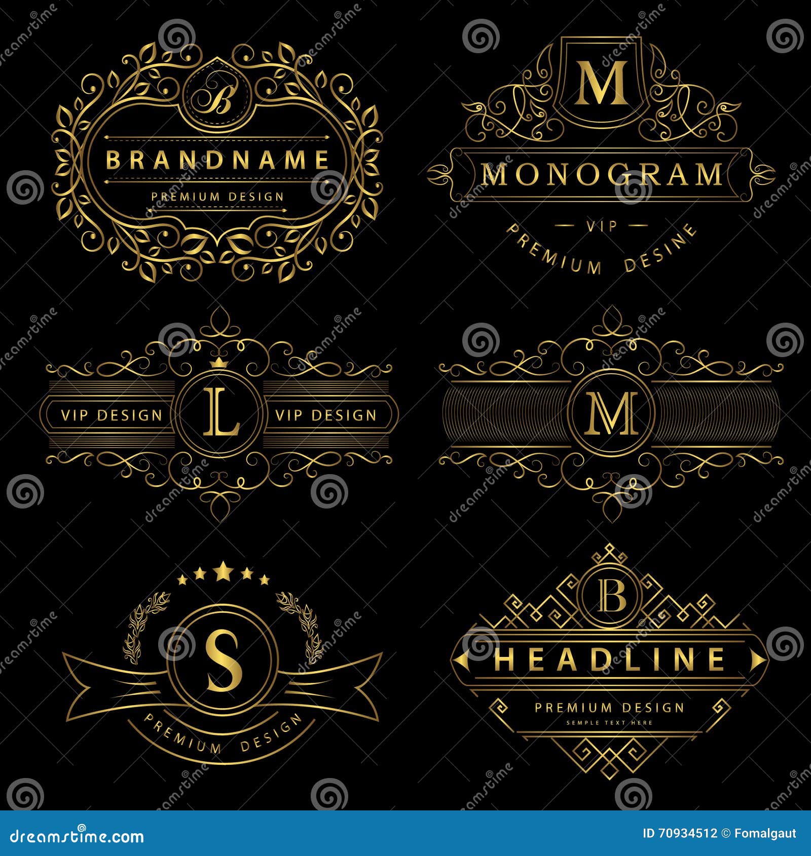 Letter VL logo with Luxury Gold template. Elegance logo vector