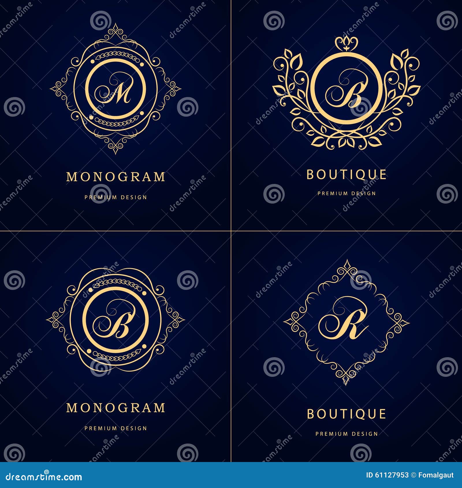 Monogram Design Elements, Graceful Template. Calligraphic Elegant Line ...