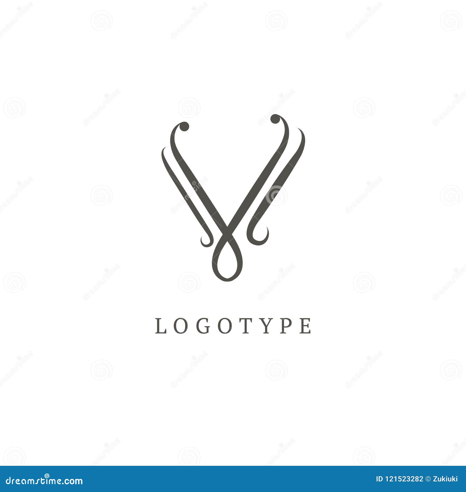 Premium Vector  V l monogram logo with heart symbol oneline style