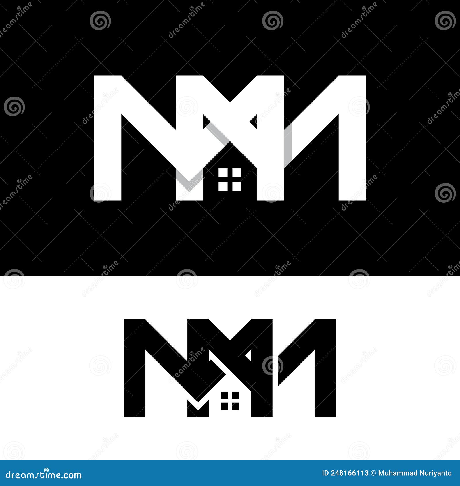 M Initial Vector Hd Images, Monogram Initial M Mm M Logo Template