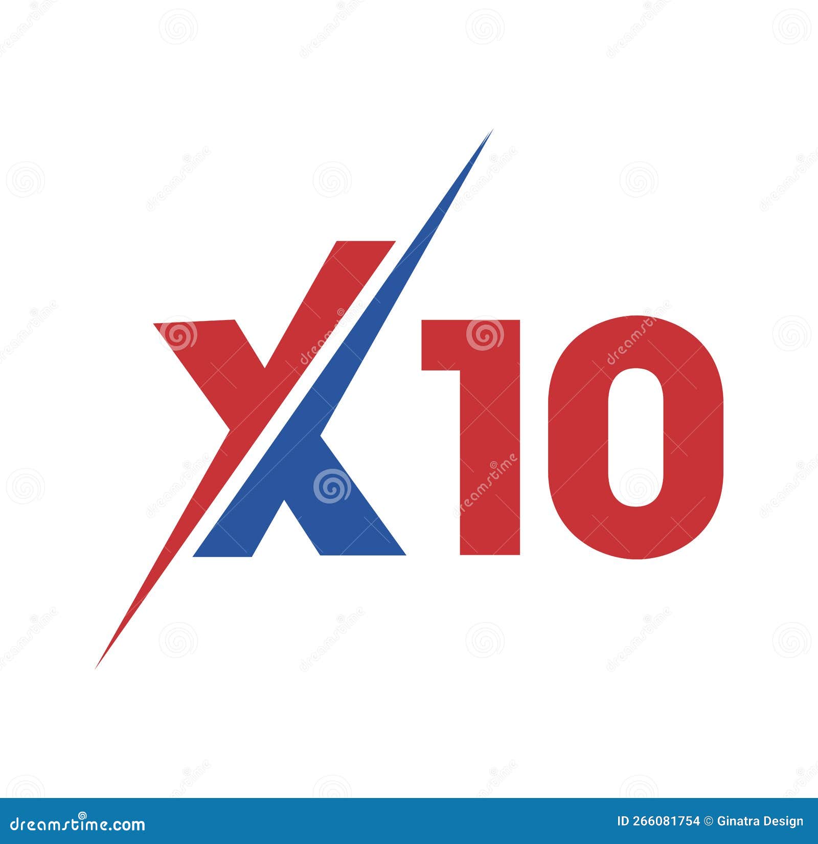 monogram logo initial letters x10