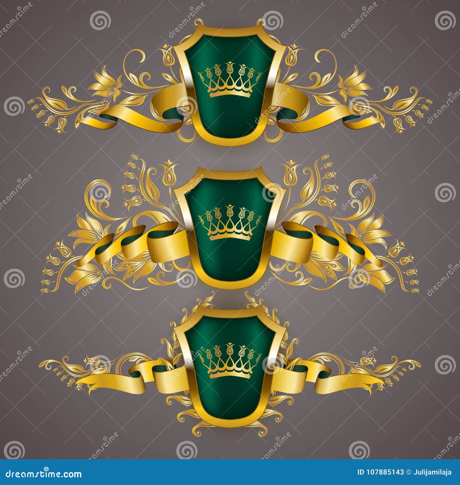 Ik logo monogram emblem style with crown shape Vector Image