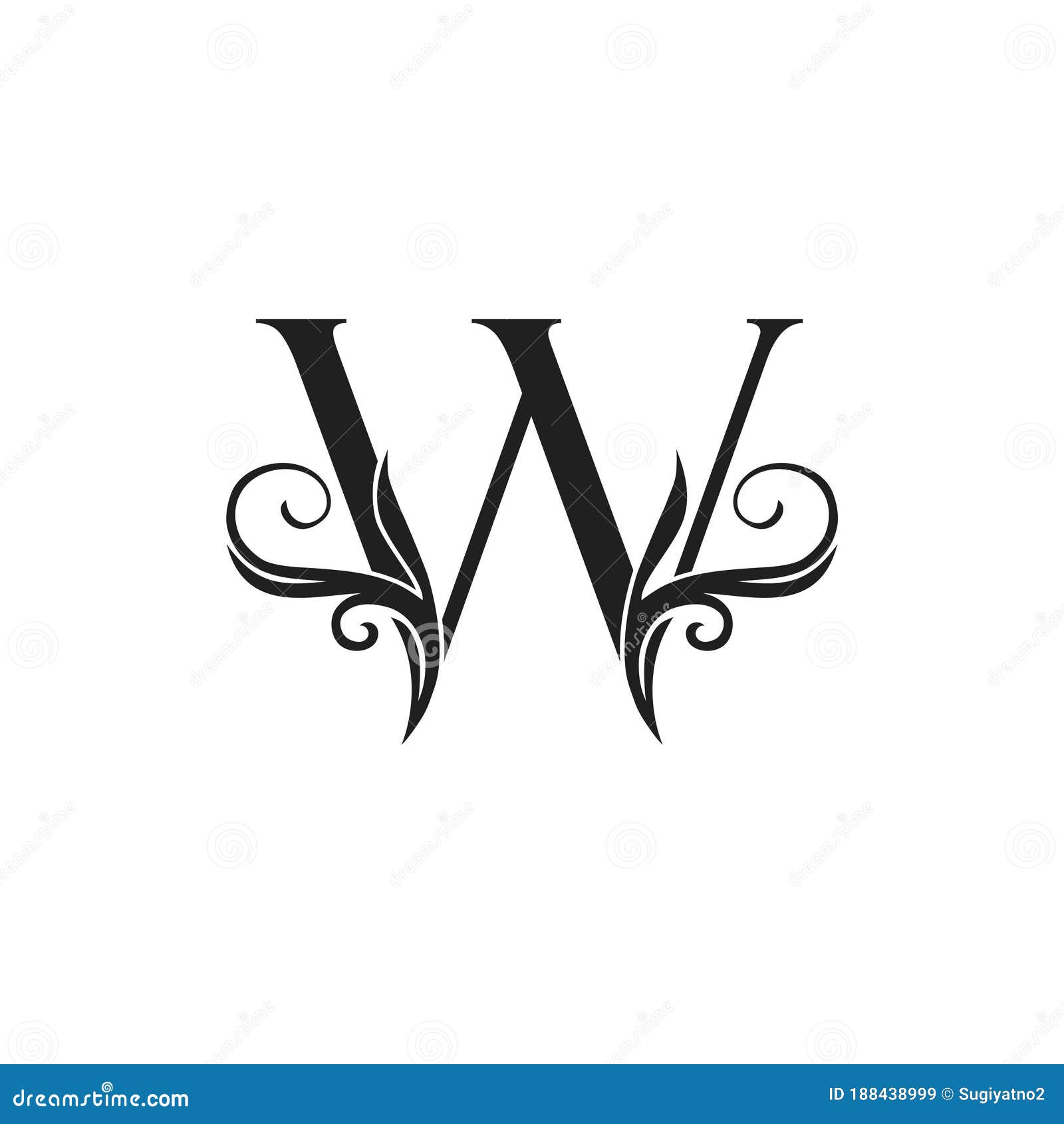 Monogram Luxury Initial Logo Letter W Vector Design Concept Luxury ...