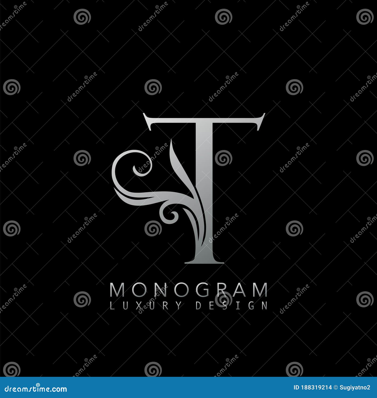 Monogram Luxury T Logo Letter. Simple Luxuries Vector Design Concept ...