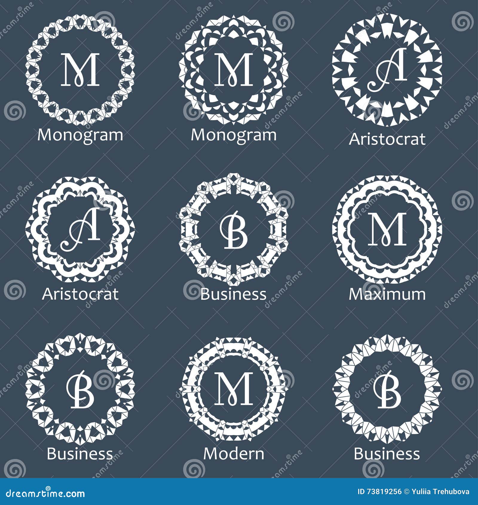 Monogram Template. Elegant Design for Identity Style. Vector Monogram Monogram Template. Elegant Design for Identity Style. Vector Monogram
