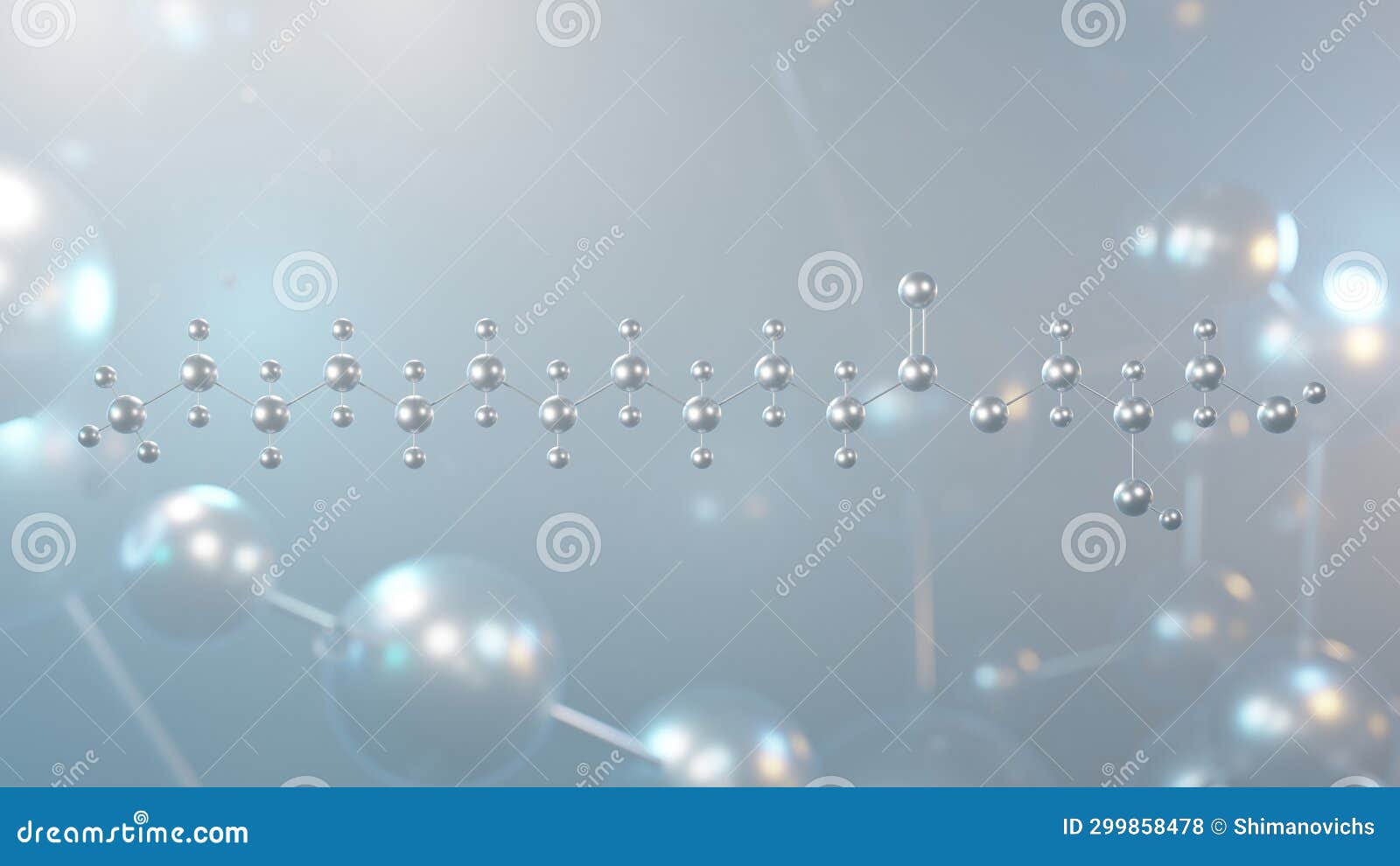 monolaurin molecular structure, 3d model molecule, mono-ester, structural chemical formula view from a microscope