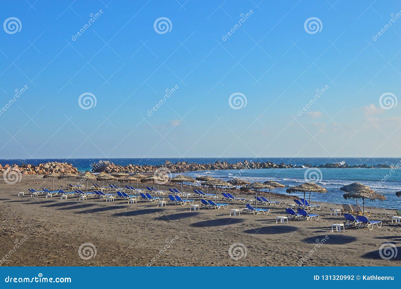 monolithos beach in santorini, greece