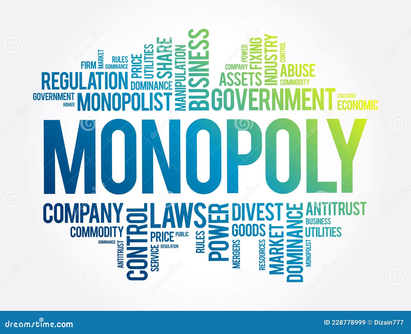 Monopoly Word Cloud Collage, Business Concept RoyaltyFree Stock