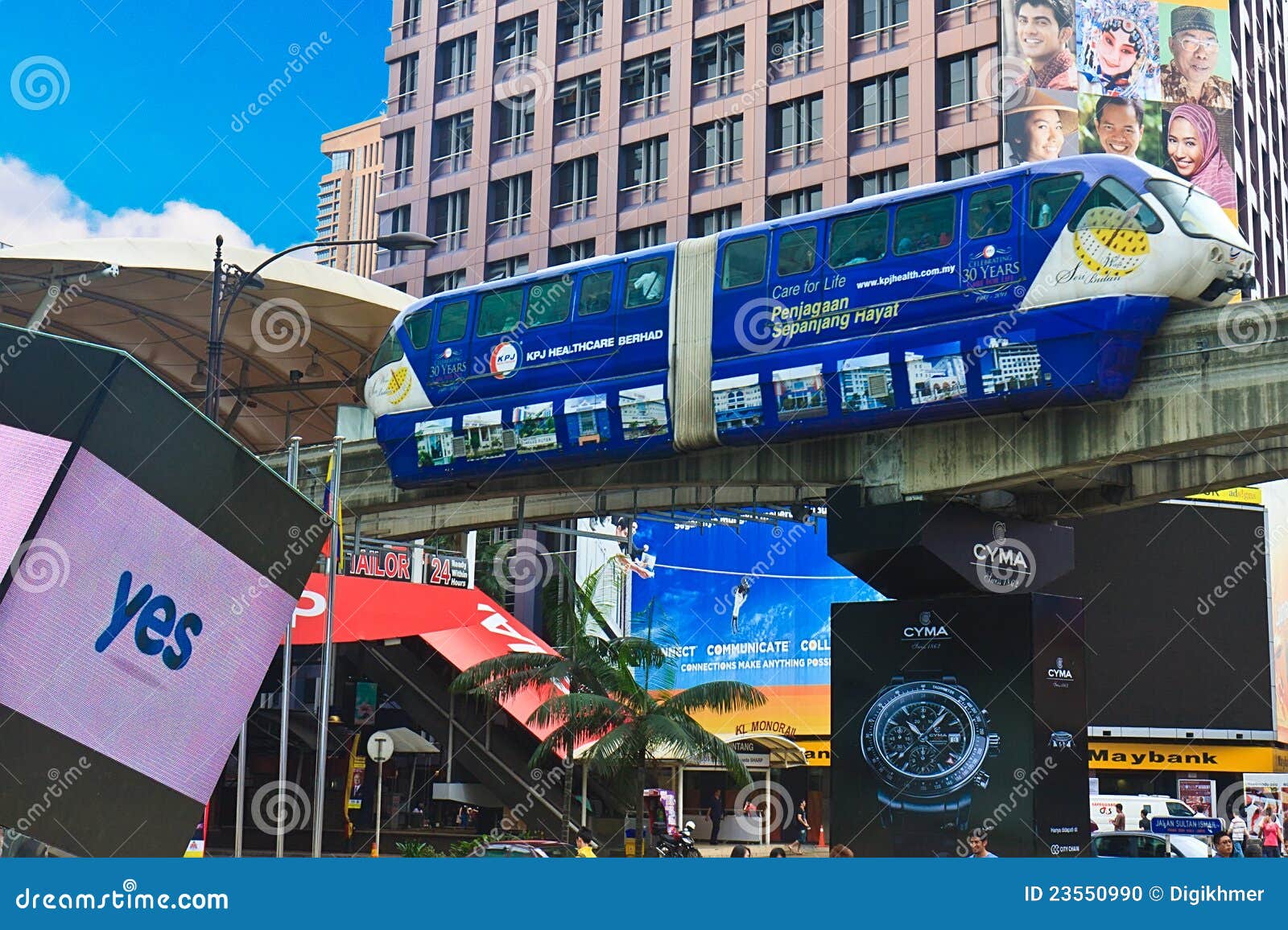 Monorail Kuala Lumpur editorial image. Image of overpass 23550990