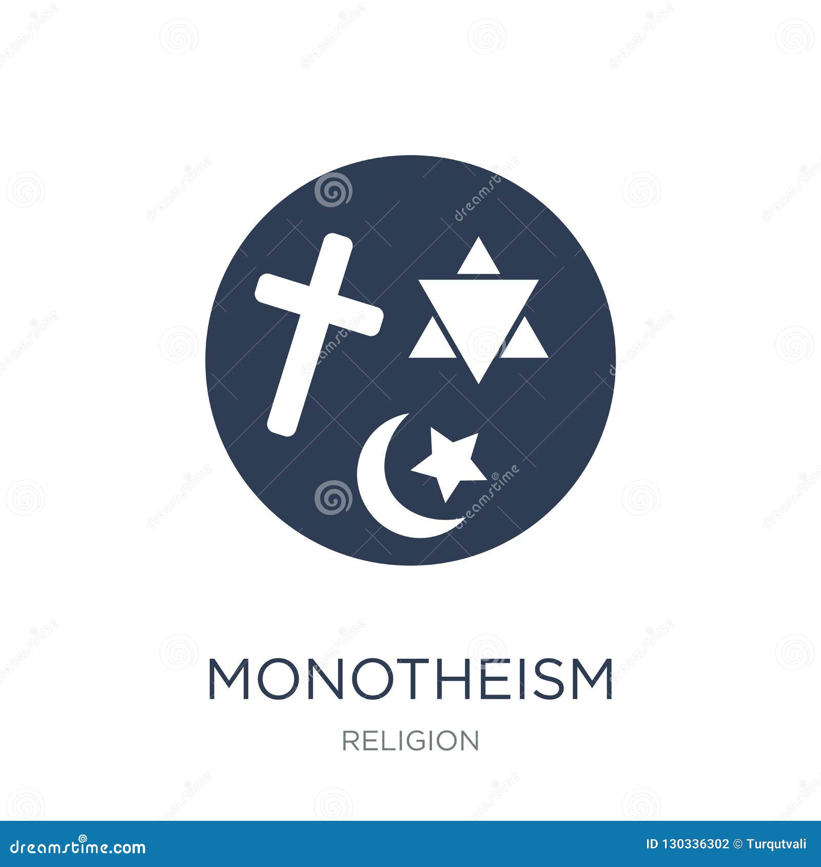 monotheism icon. trendy flat  monotheism icon on white background from religion collection