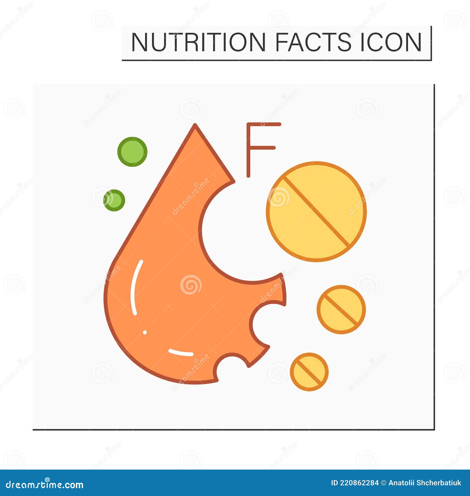 Monounsaturated Fat Color Icon Stock Vector - Illustration of icon ...