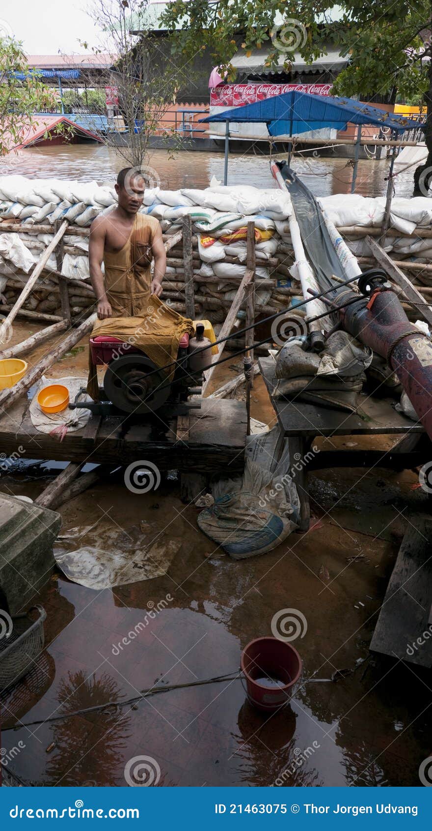 Monsoon Season in Ayuttaya, Thailand 2011 Editorial Image Image of