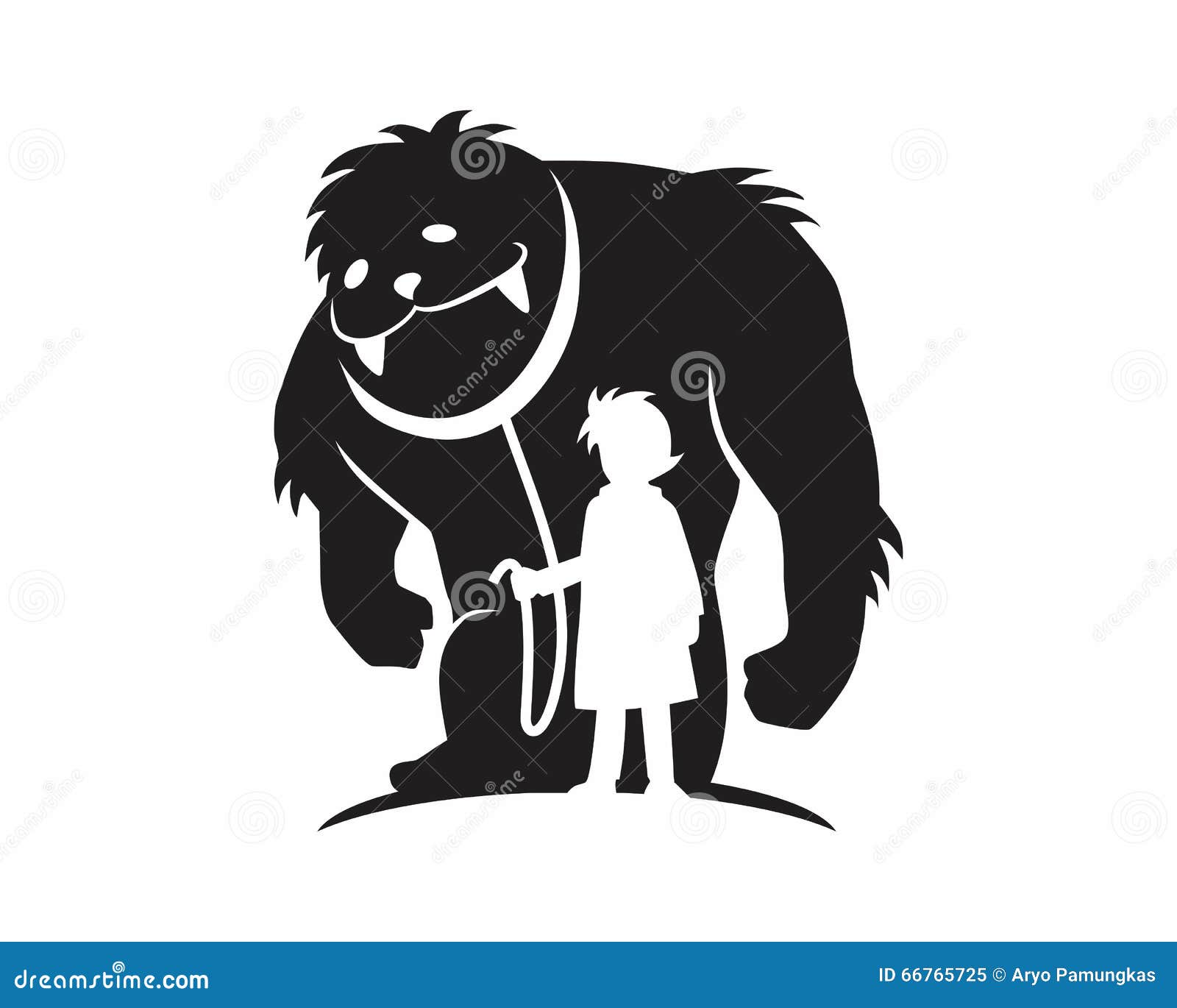 Download Monster beast silhouette stock vector. Illustration of ...