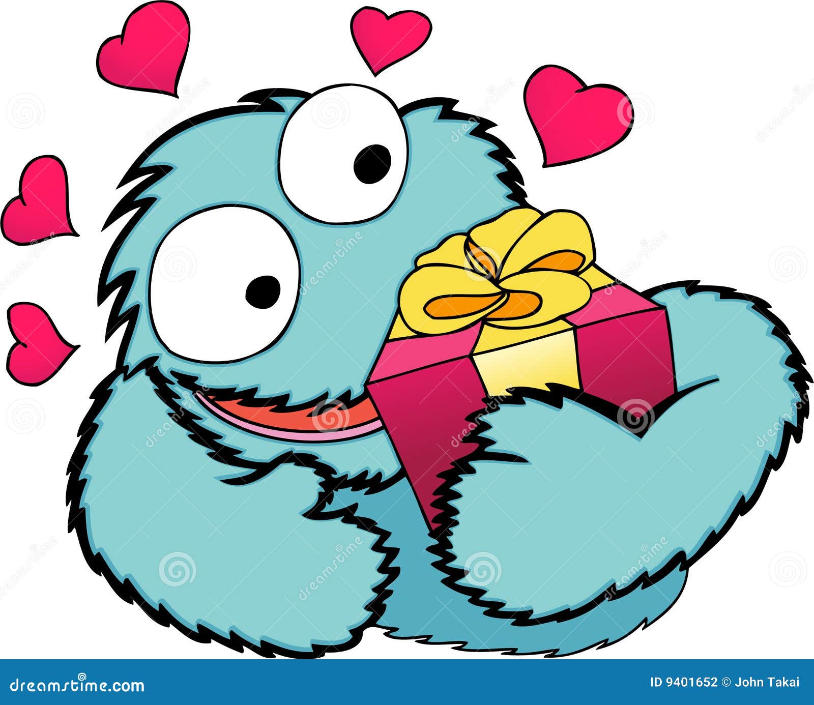 Monster-Liebes-Geschenke vektor abbildung. Illustration von ikone - 9401652