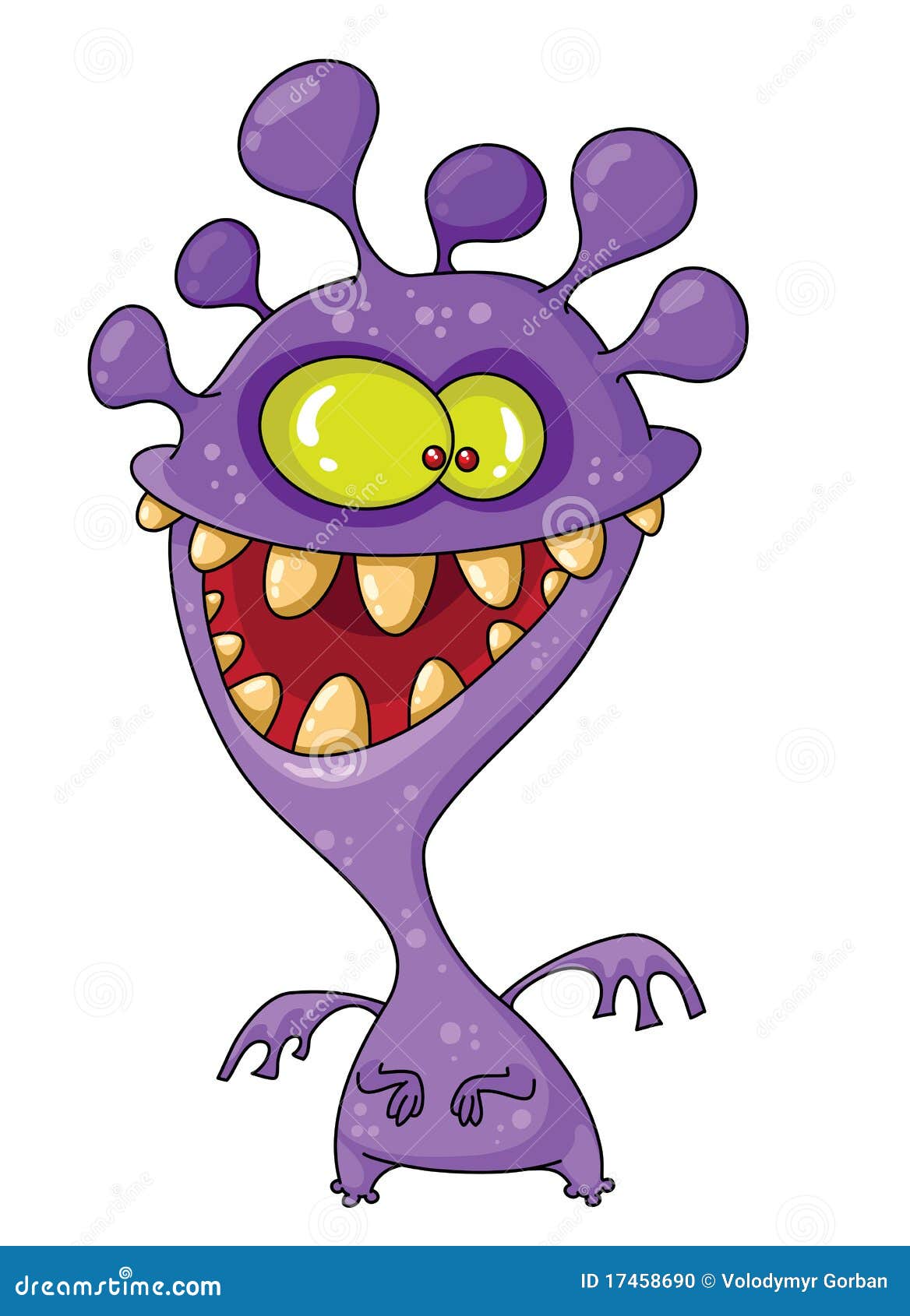 Monster lustig vektor abbildung. Illustration von halloween - 17458690