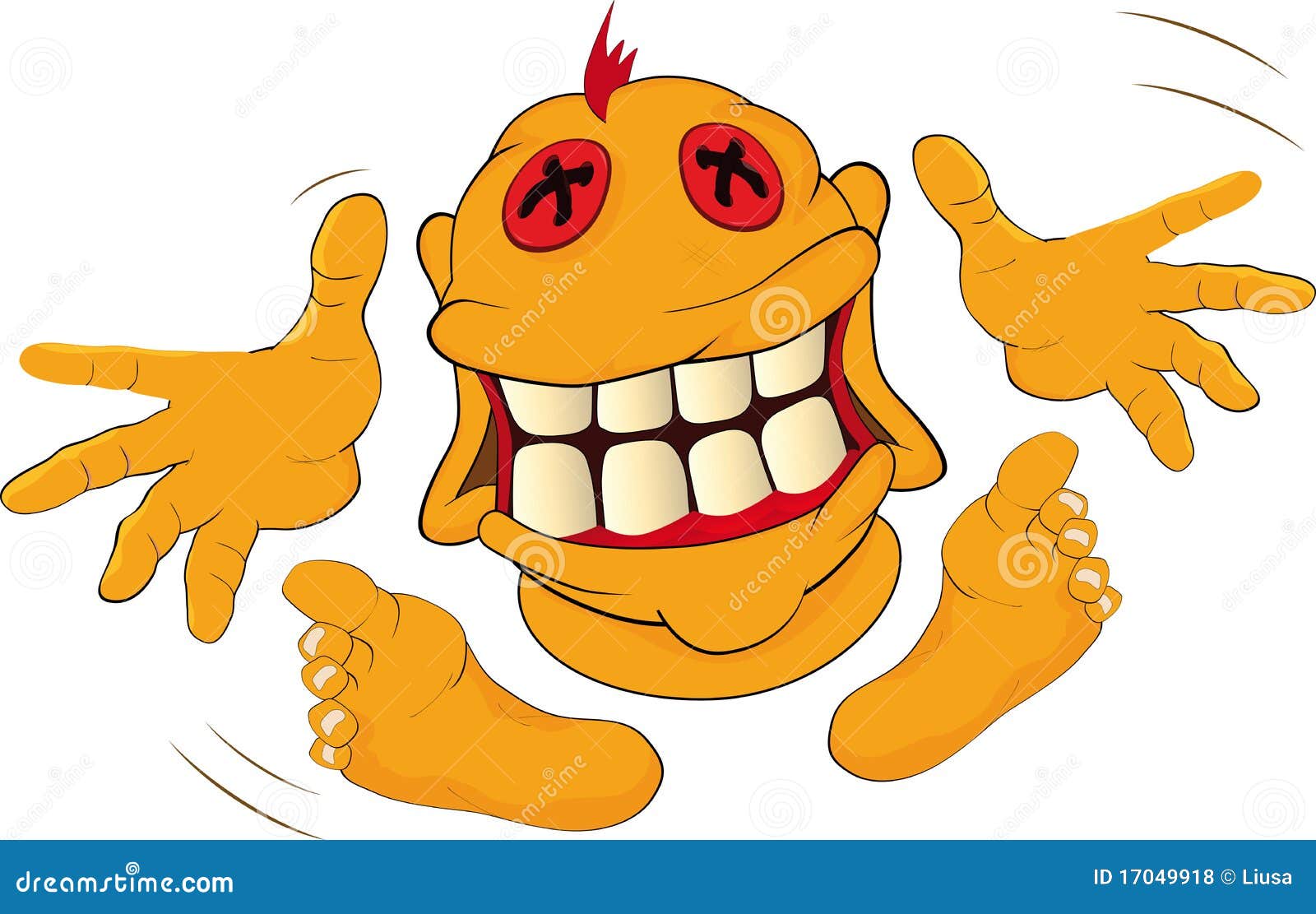 Monster from a Terrible Fairy Tale Stock Vector Illustration of night