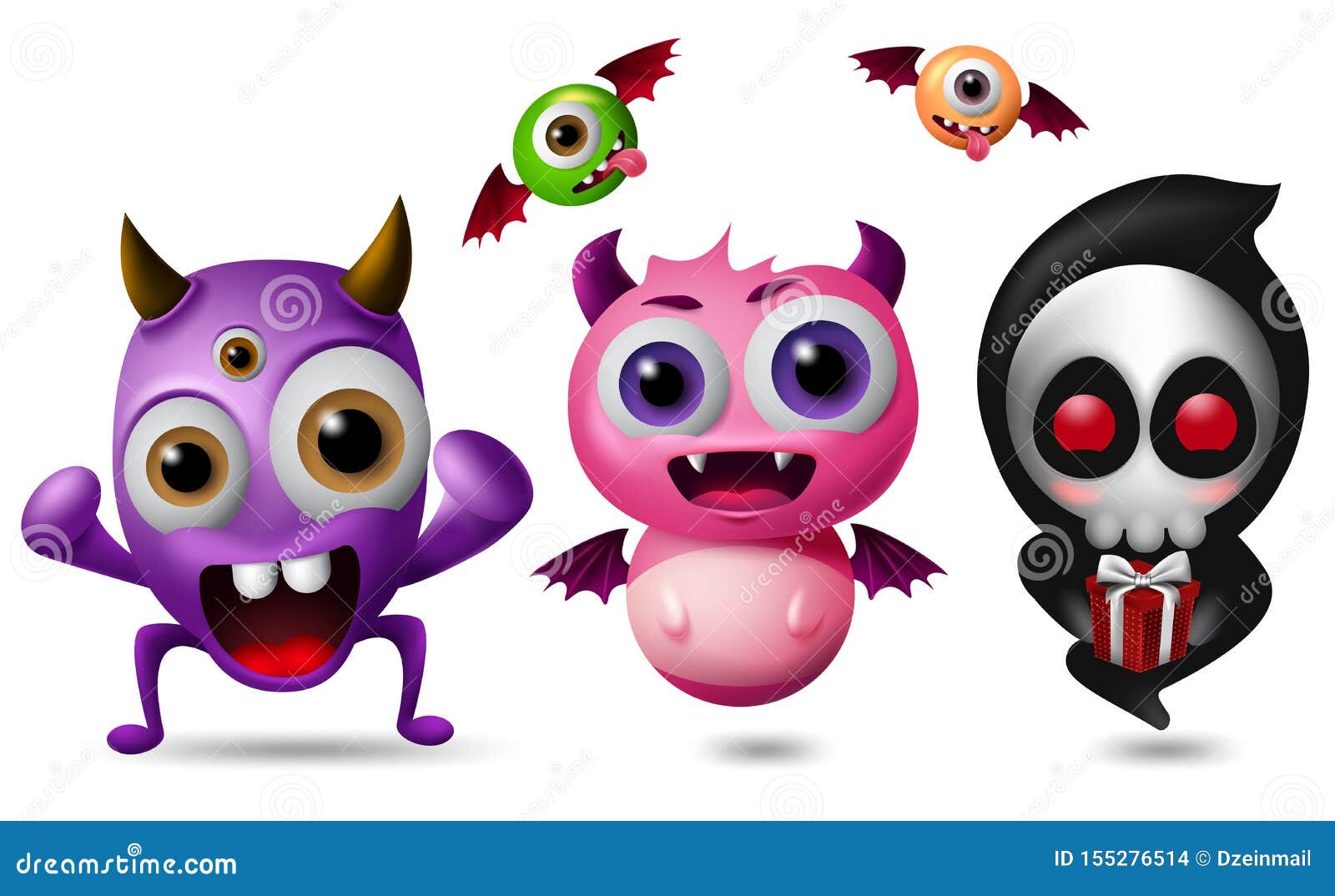 Set Of Monsters Isolated On White Background Stock Illustration - Download  Image Now - Monster - Fictional Character, Cartoon, Characters - iStock