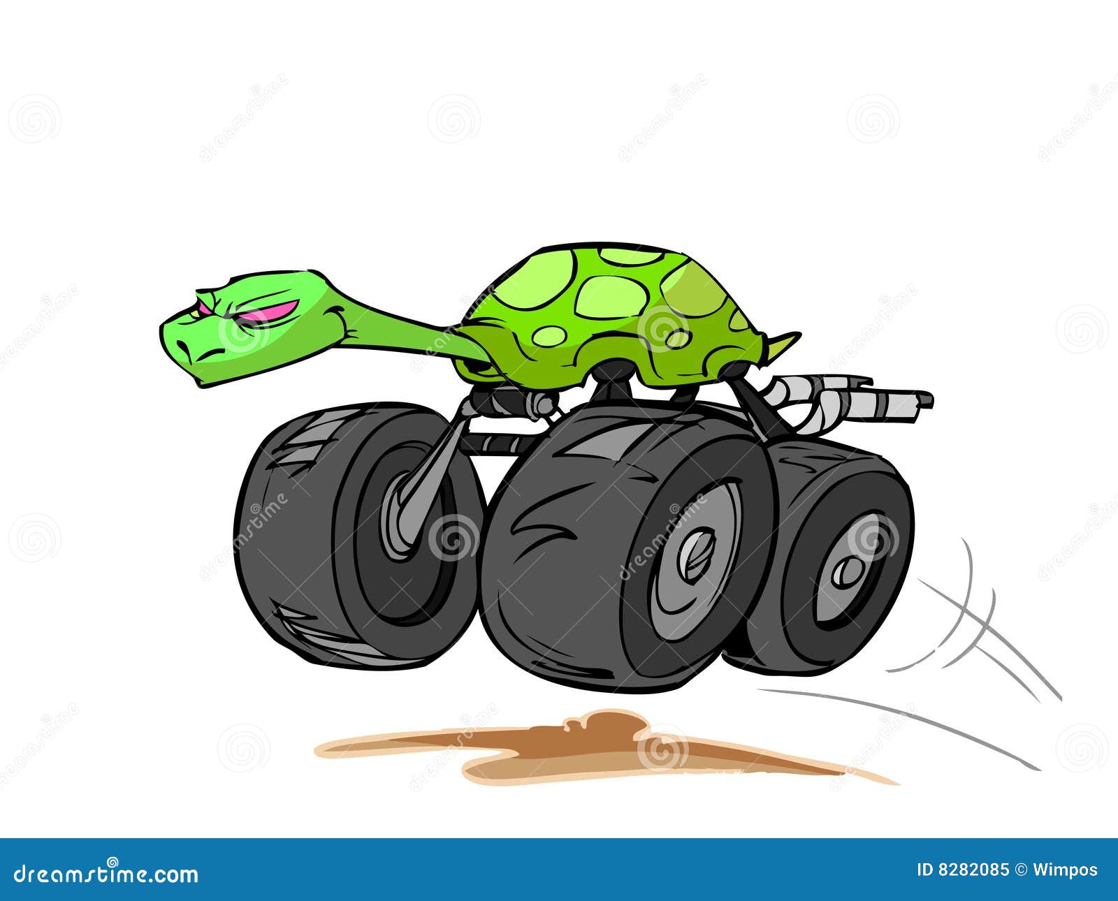 Monstertruck turtle stock illustration. Illustration of cool - 8282085
