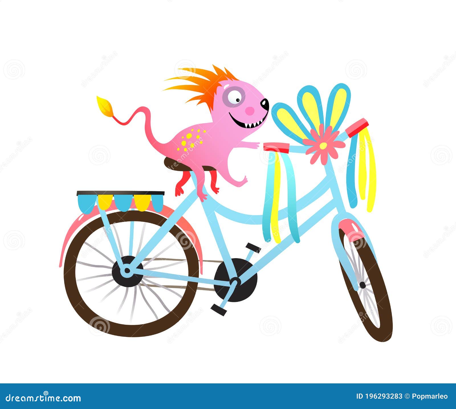 Monstre De Défilé De Décoration De Vélos Pour L'événement D'enfants  Illustration de Vecteur - Illustration du dessin, illustrateur: 196293283